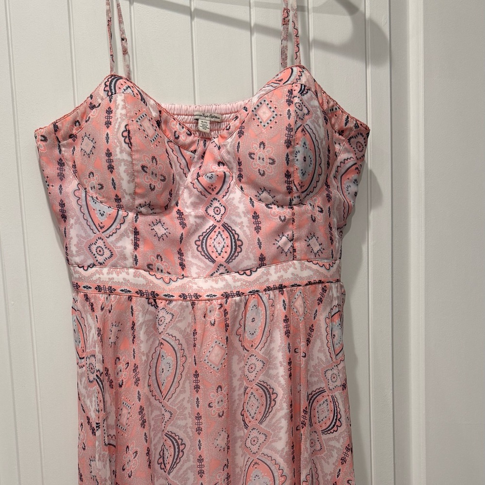 American Eagle Outfitters Coral Paisley Dress